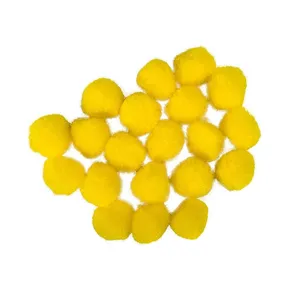 Dekorative Pompons 2 cm gelb - Set 20 St